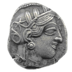 greek coins - athena goddess ancient coins