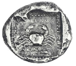greek coins - fauna and flora ancient coins