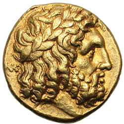 greek coins - zeus god ancient coins